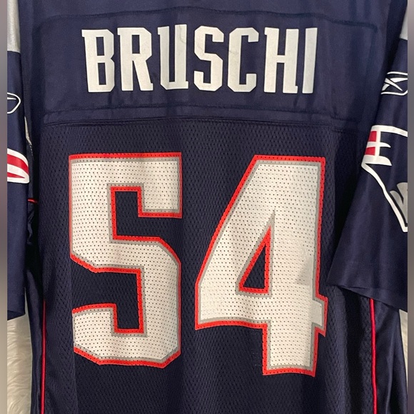 New England Patriots Teddy Bruschi #54 VINTAGE Reebok Men’s Football Jersey-L - Picture 6 of 16